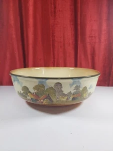 Large "Royal Doulton" Fruit Wash Bowl Cottages - Picture 1 of 10
