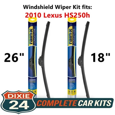 Rain-X Longitude Windshield Wiper Kit fits: 2010 Lexus HS250h (26" & 18") Foto 1 de 4