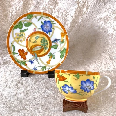 Taza de té y platillo Hermes Paris vajilla de porcelana La Siesta Foto 1 de 4