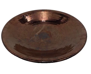 Vintage Bitossi Made in Italy Pottery Bowl Iridescent Copper Glaze 12" MCM - Picture 1 of 13