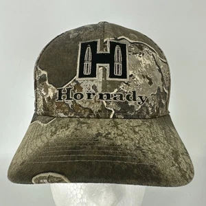 Hornady Ammo Camo Logo Snapback Hat Outdoor Cap Hunting VGC - Picture 1 of 11