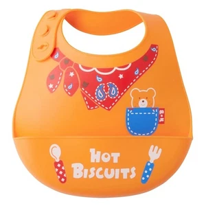 MIKIHOUSE HOT BISCUITS Lunch Bib 70-2979-570 OrangeJapan - Imagen 1 de 5