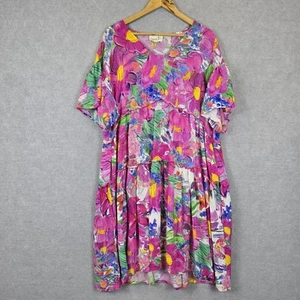 Curate By Trelise Cooper Dress Womens Size 2XL Floral Art Flowy Bright Colourful - Picture 1 of 10