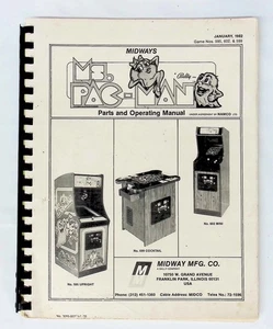 Manual de piezas y operación Ms. PAC-MAN con ESQUEMAS, intermedios - Imagen 1 de 10