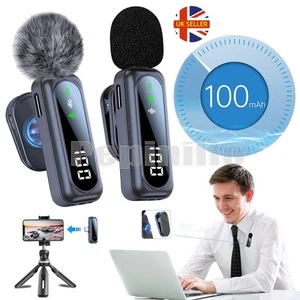 Wireless Lavalier Microphone with Magnetic Clip, Mini Mic Noise Cancellation - Picture 1 of 14