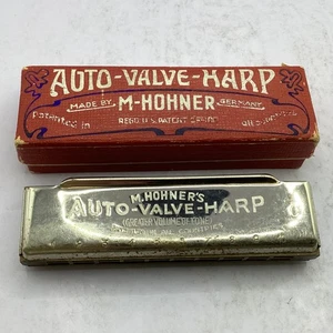 Vintage M. Hohner Auto-Valve-Harp Harmonica Key of C Made in Germany (M) S#592 - Picture 1 of 21