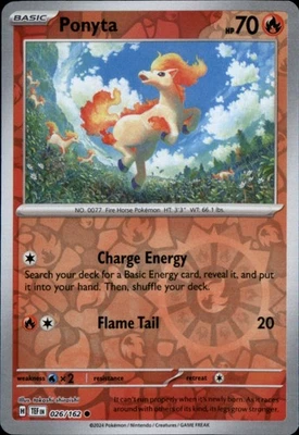 Ponyta Reverse Holo Common SV05: Temporal Forces 026/162 NM - Image 1 of 2
