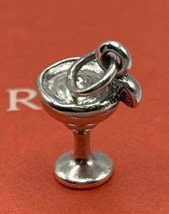 James Avery Sterling Silver Margarita Glass Charm Uncut Loop - Picture 1 of 3