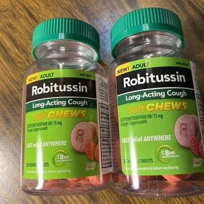 Mastigáveis para tosse Robitussin adulto de longa duração 40 quilates (frete grátis) - Imagem 1 de 4
