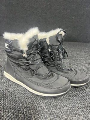 Sorel Whitney Short Lace Black Waterproof Winter Boots NL2776-010 Women Sz 8.5 - Image 1 of 4
