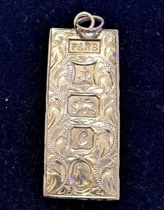 Jubilee1977 P&R Bushell Birm' solid sterling silver fancy ingot pendant 30.5 gms - Picture 1 of 5