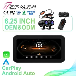 Motorcycle TPMS DVR Sun Cover GPS remote control BSD Carplay 2025 6.25 Inch - Foto 1 di 23