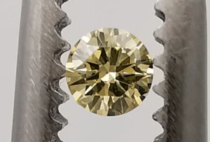 Natürlicher loser Diamant Brillant 0.07ct unbehandelt VVS Farbe gelb echt - Bild 1 von 4
