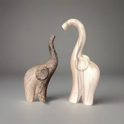 Par de accesorios nórdicos para decoración del hogar Scandi adorno elefantes de cerámica  Foto 1 de 3