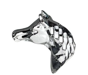 Arabian Horse Head Bust 1 inch Bust Pendant NO Chain Silver Ton IJT F4D32B - Picture 1 of 1