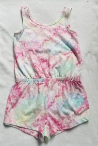 The Children's Place Tie Dye Pink Paisley Romper Summer Shorts ,Size 4 XS - Picture 1 of 6