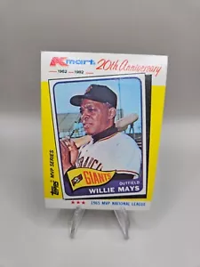 Willie Mays 1982 Kmart Topps 20th Anniversary Baseball Card #8 - Picture 1 of 2