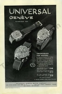 1946 Geneve Watches Stop Watches Timepieces OLD PRINT AD Unique Gift Idea (1824) - Picture 1 of 1