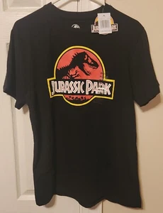 JURASSIC PARK MOVIE LOGO BLACK M MEDIUM T-SHIRT - Picture 1 of 2