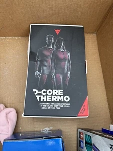 Dainese D-Core Thermo Mens Tee Long Sleeve Thermal Top Black Red New XS/S NIB - Picture 1 of 2
