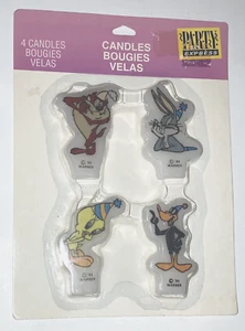 Vintage PARTY EXPRESS 1994 Pack of 4 Looney Tunes Cartoon Characters Candles - Picture 1 of 2