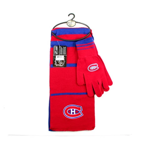 ONE MONTREAL CANADIENS, WARM AND COMFY, GLOVE AND SCARF SET FROM LITTLE EARTH Cover