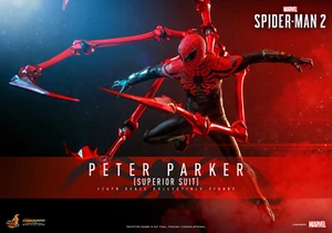 Hot Toys VGM61 Marvel Spider-Man 2 Peter Park Superior Suit 1/6 Scale 12" Figure - Picture 1 of 19