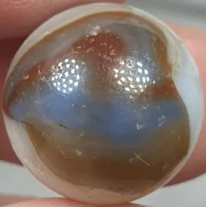 5/8" HTF Vitro Agate Fancy Conqueror Colour Combo Vintage Marbles NM - Picture 1 of 13