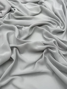 1 mtr silver georgette dress chiffon fabric 58” wide - Picture 1 of 4