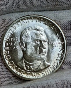 1951  Booker T Washington Silver Half Dollar AU-BU #JY5 - Picture 1 of 13