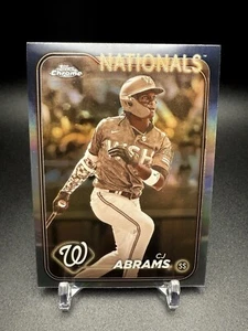2024 Topps Chrome CJ Abrams Sepia Refractor #247 Washington Nationals - Picture 1 of 2