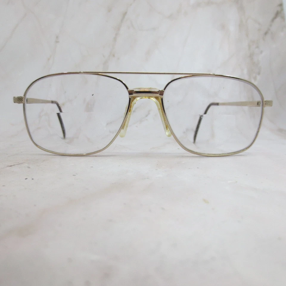 Stetson 178 Zyloware 057 Eyeglasses Frame Men's Gold Metal Full Rim Square 57-16 - Image 1 of 4
