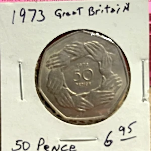 1973 - GREAT BRITAIN - 50 PENCE - KM#918 - FREE SHIPPING - Picture 1 of 3