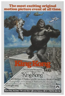 King Kong - 1976 - US Release Version - Vintage Classic Movie Poster