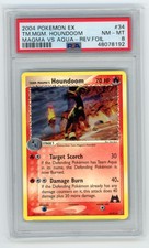 2004 Pokemon EX Team Magma vs Team Aqua Houndoom Reverse Holo #34 PSA 8 NM-MT