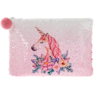 Borsa unicorno rosa paillettes reversibile ragazze borsa a mano pochette borsa trucco - Foto 1 di 1