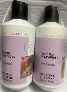 CRABTREE &EVELYN VERBENA&LAVENDER SHOWER GEL CULT COLLECTION (2PIECES)8.4FLOZ - Picture 1 of 2