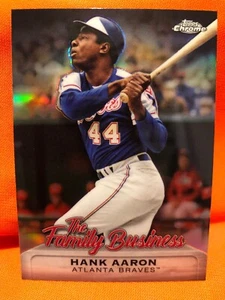 2019 Topps Chrome Update HANK AARON The Family Business Refractor # FBC-11 - Picture 1 of 2
