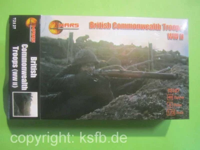 1:72 Mars Figuren #72127 WKII späte englische Infanterie Soldaten Tellerhelm