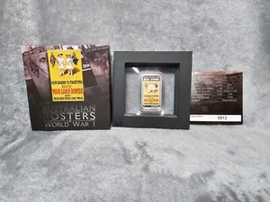 Moneda rectangular australiana de la Primera Guerra Mundial 2016 de 1 oz de plata a prueba - Imagen 1 de 4