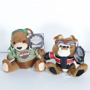 Lot Of 2 Harley Davidson Plush 1998 1999 Stuffed Animals Vintage - Picture 1 of 8