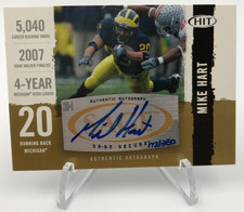 2008 MIKE HART ROOKIE AUTO Sage Hit GOLD SP/250 Card COLTS MICHIGAN WOLVERINES