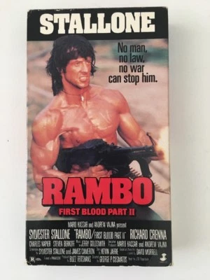 RAMBO FIRST BLOOD PART II VHS Thorn EMI HBO Video RARE Sylvester Stallone 1985 - Image 1 of 4
