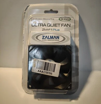 NOS Zalman ZM-F1 Plus - Ultra Quiet Fan 80mm, Anti Vibration Silicone Pins - Image 1 of 2