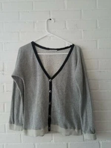 MISS CHIPS Boutique $120 Girls 16 metallic Gray Silver Sparkle Cardigan Sweater - Picture 1 of 3