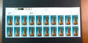 US Plate Block 20 Stamps Scott# C121 Southwest Carved Figure 1989 MNH L543 - Picture 1 of 1