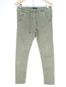 Heartless Jeans Denim Ankle Pants Slim Khaki Elastic Waist Straps Ethan Size S - Picture 1 of 13