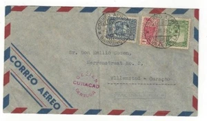 1942 Barranquilla Colombia Airmail to Willemstad Curacao WWII Censored - Picture 1 of 2
