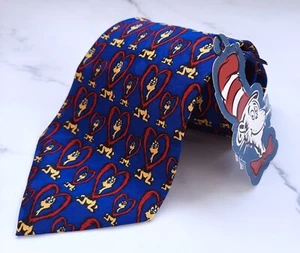 NEW Dr. Seuss The Cat In The Hat Tie Heart Valentines Men's Necktie - Picture 1 of 7