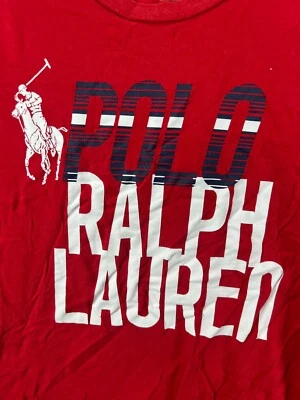 Polo Ralph Lauren Niños Adolescentes Camisetas Grandes Rojo Crew Gráfico Manga Corta Algodón Foto 1 de 4